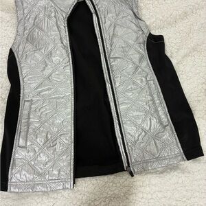 Silver and Black Women's Vest
